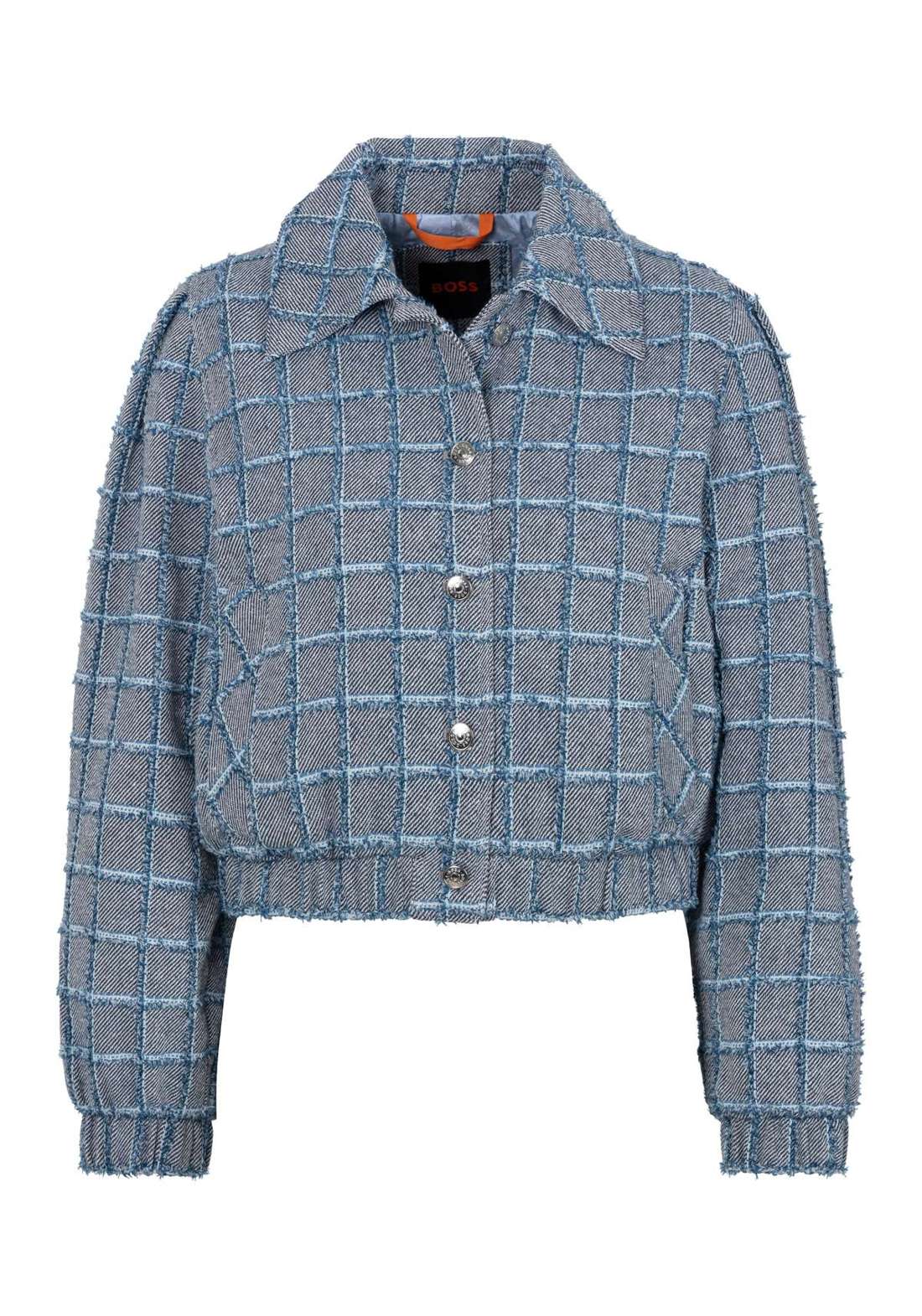 Короткий пиджак с застежкой на пуговицы C_Jeofila