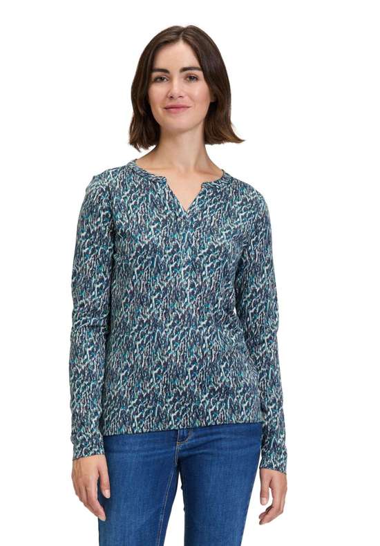 Рубашка с коротким рукавом Betty & Co Casual-Shirt mit verdeckter Verschlussleiste