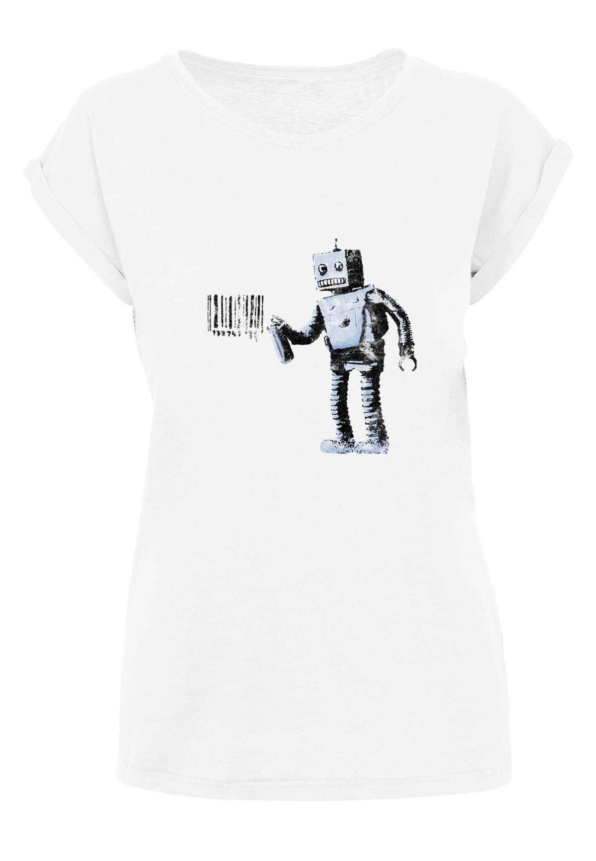 футболка Damen Ladies Barcode Robot T-Shirt