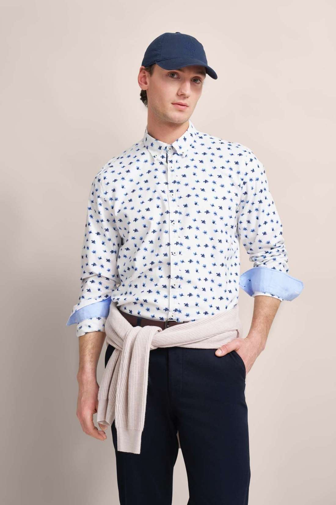 Рубашка с длинным рукавом с принтом