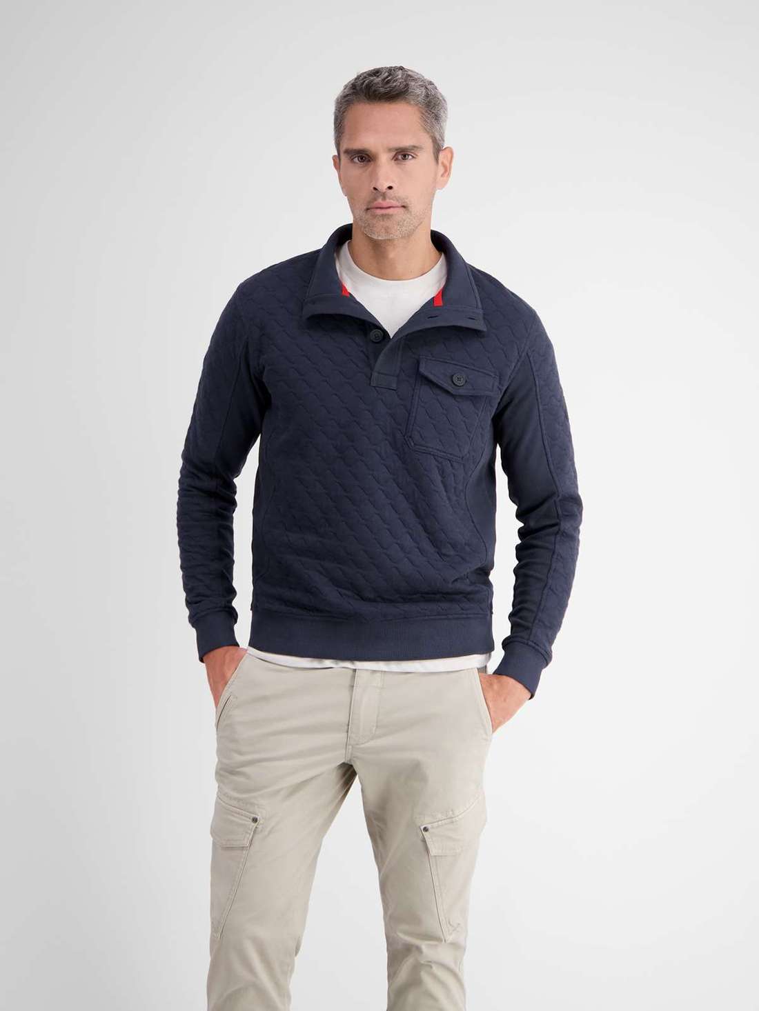 толстовка LERROS Sweat-Troyer mit Steppmuster