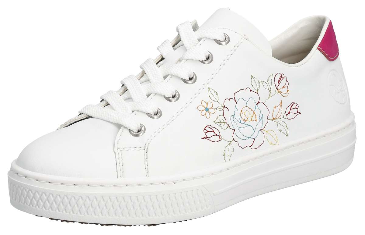 Кроссовки с цветочной вышивкой сбоку, повседневная обувь, полуботинки, туфли на шнуровке.