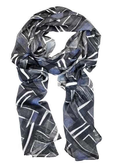 Модный шарф (1 шт.) с темно-синим зигзагообразным узором