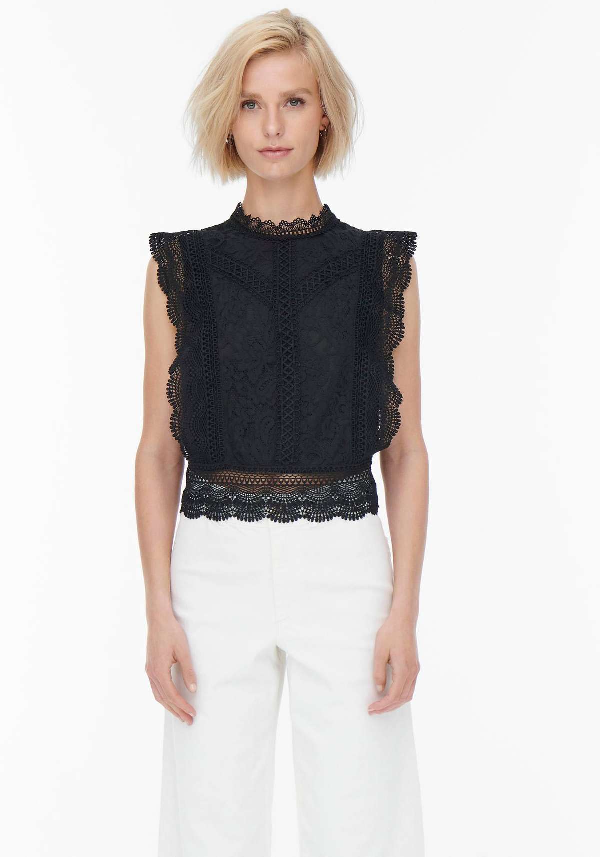 Кружевная рубашка ONLKARO S/L LACE TOP NOOS WVN