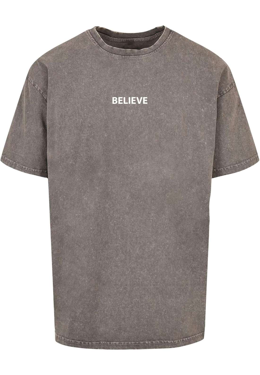 футболка Herren Believe Front Acid Washed Heavy Oversized Tee