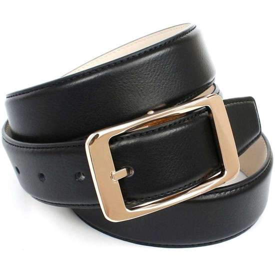 Ремень из кожи с тиснением оленя и классической застежкой