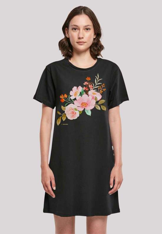 Платье-рубашка Blumenmuster Damen T-Shirt Kleid