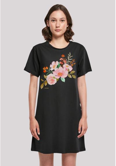 Платье-рубашка Blumenmuster Damen T-Shirt Kleid