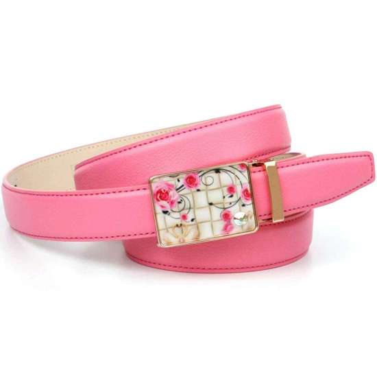 Кожаный ремень с застежкой, усыпанной стеклянными кристаллами