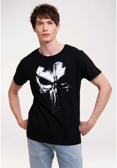Футболка с лицензионным принтом Marvel - Punisher Techno Skull