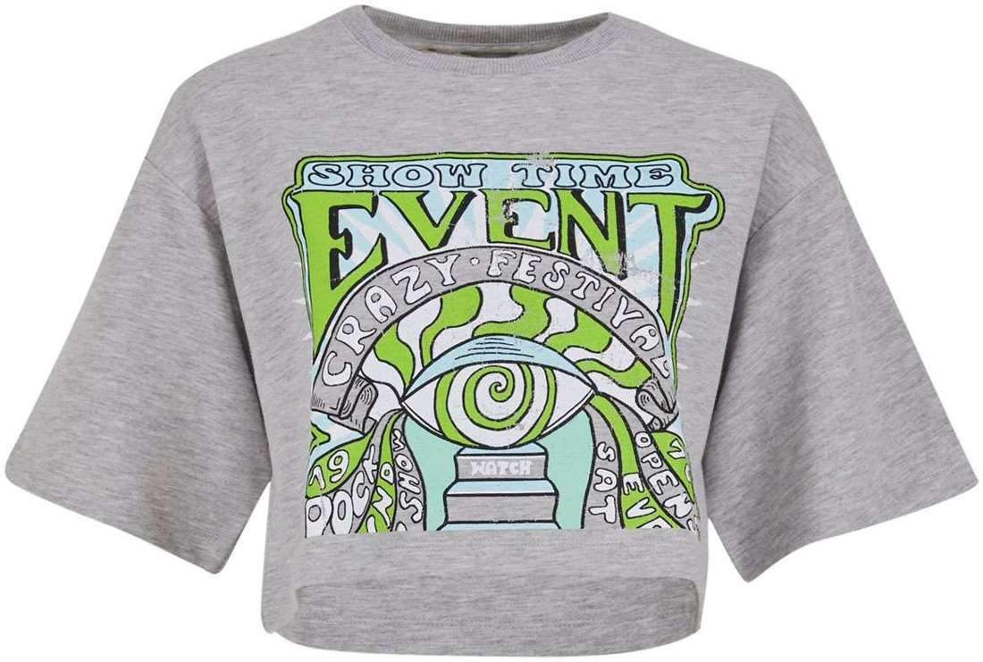 Рубашка повседневного кроя с короткими рукавами укороченной длины и классным принтом. YISIDA