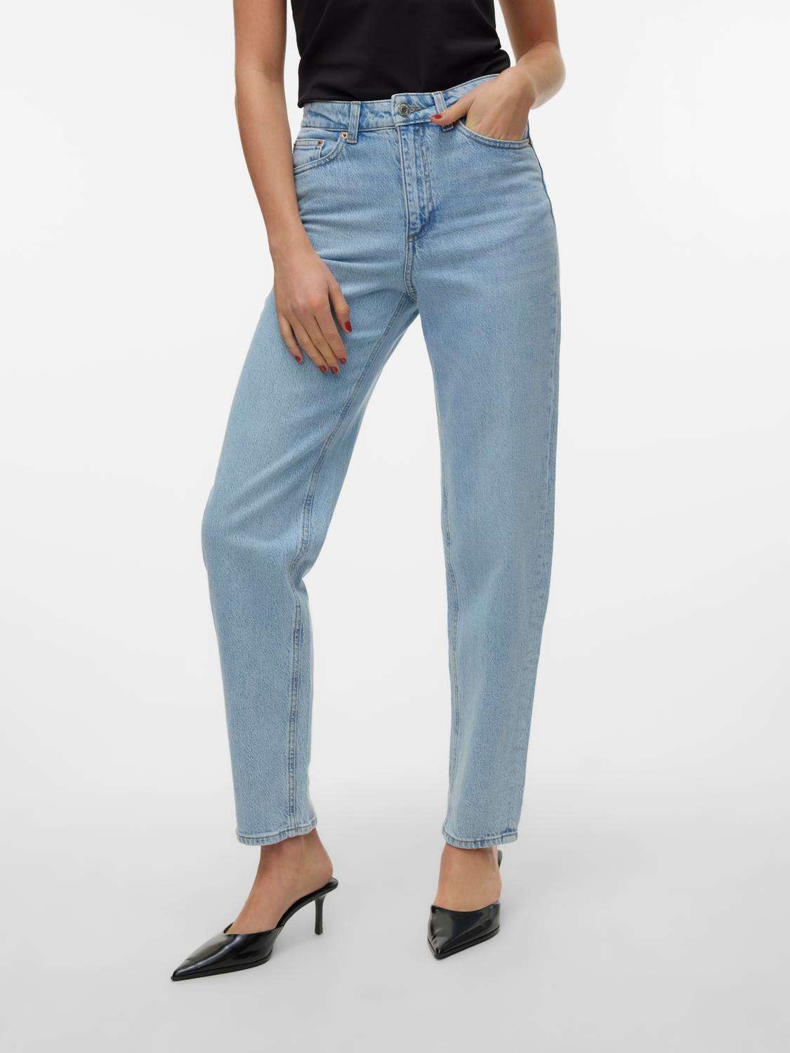 Джинсы с высокой талией VMTESSA HR MOM JEANS RA389 GA NOOS