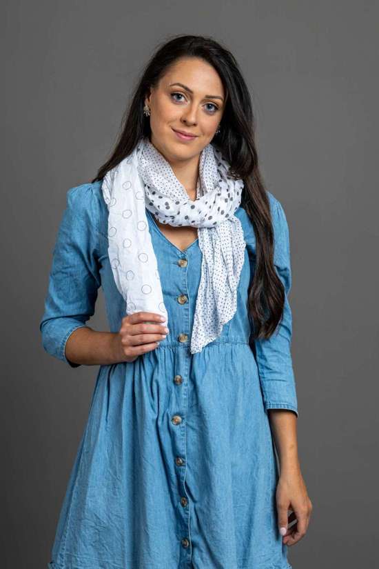 Модный шарф с модным принтом Olina