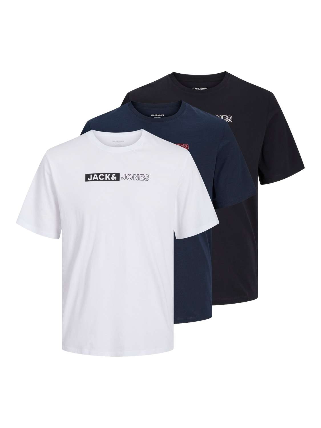 рубашка с круглым вырезом JJECORP LOGO TEE PLAY SS O-NECK 3PK MP