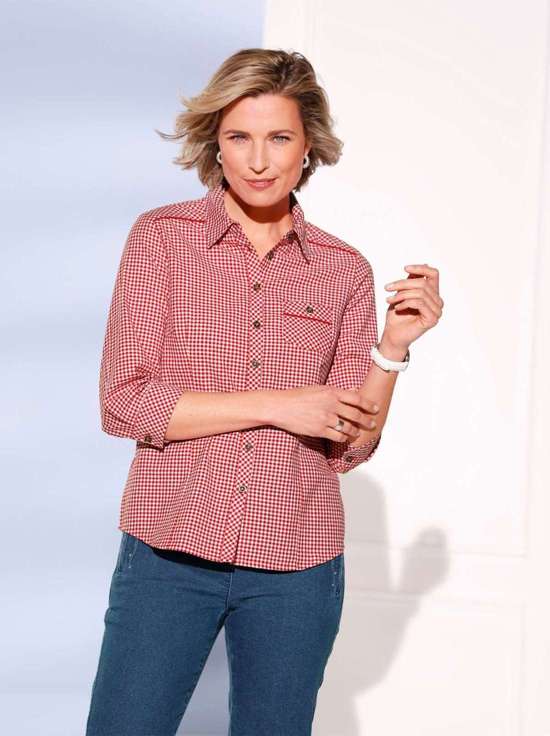 Клетчатая блузка