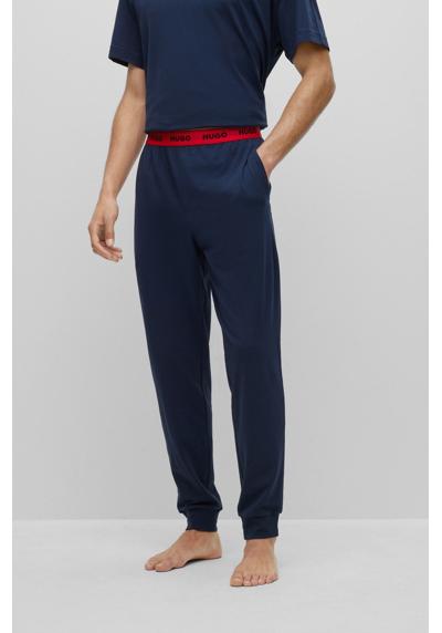 Пижамные брюки с контрастным эластичным поясом с логотипом.
