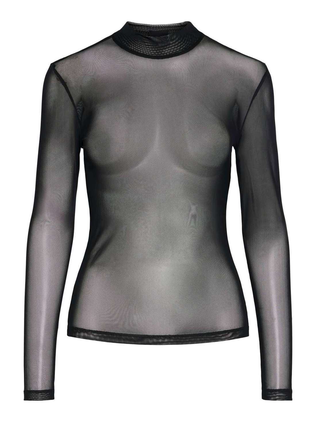 Рубашка с длинным рукавом PCNINNI LS T-NECK MESH TOP NOOS BC