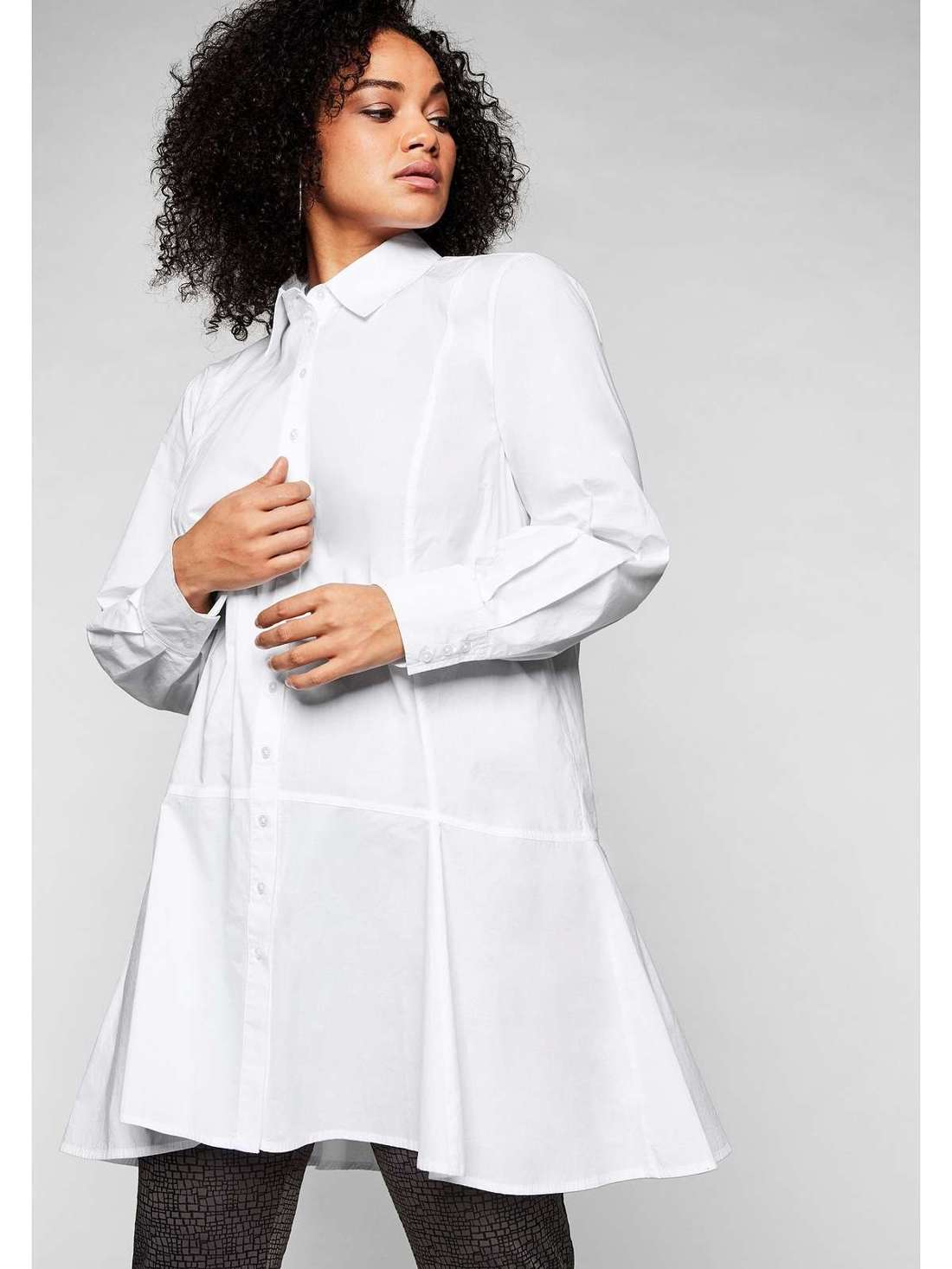 Длинная блузка с расклешенным подолом Große Größen