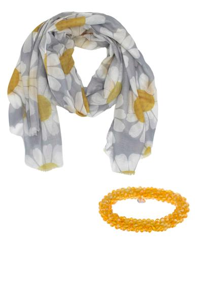 Модный шарф с цветочным принтом