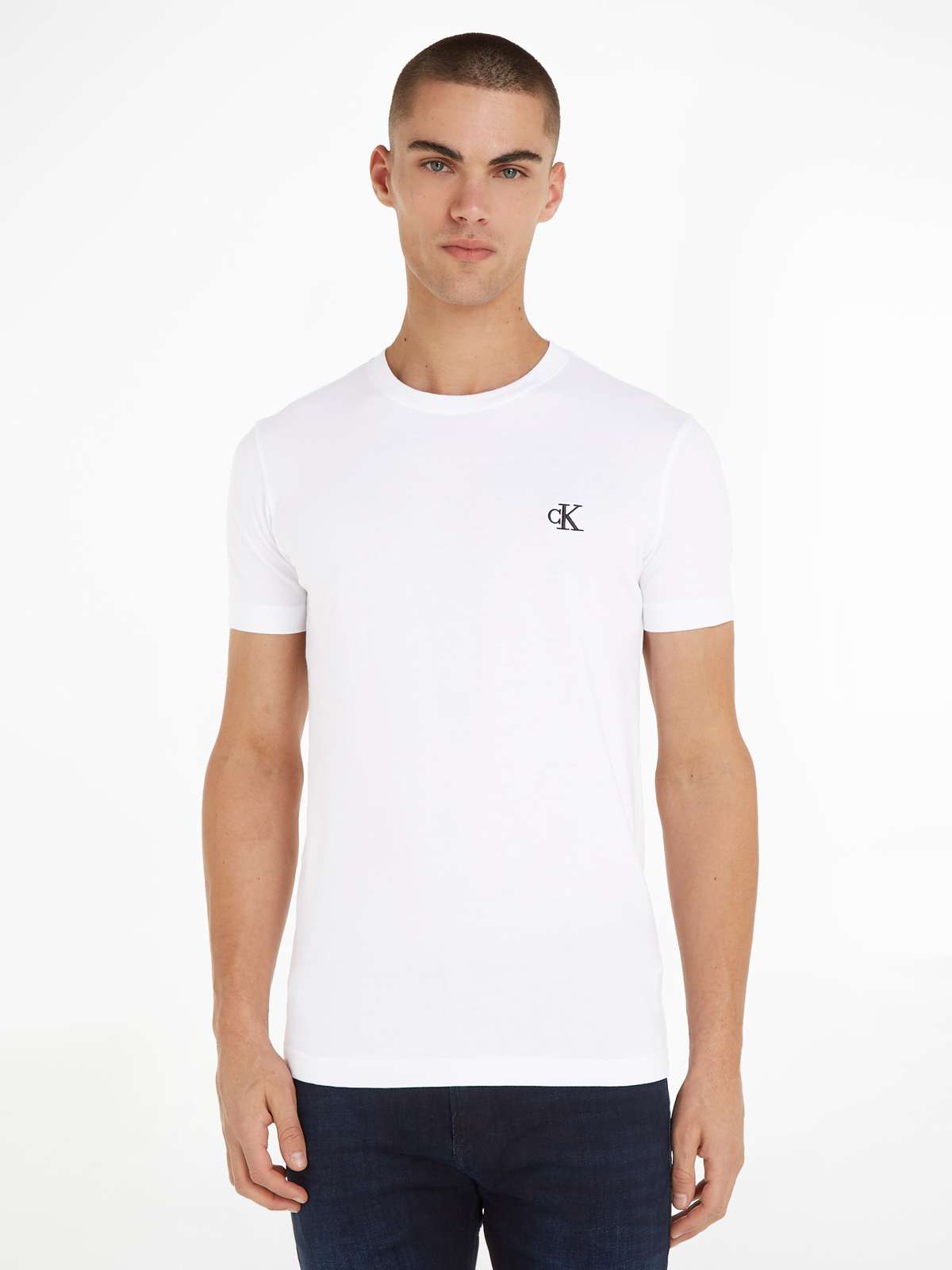 Футболка с вышивкой логотипа CK ESSENTIAL SLIM TEE