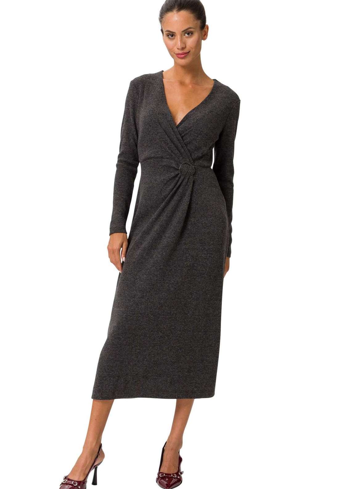 платье миди zero Midikleid mit Raffung und Schnalle