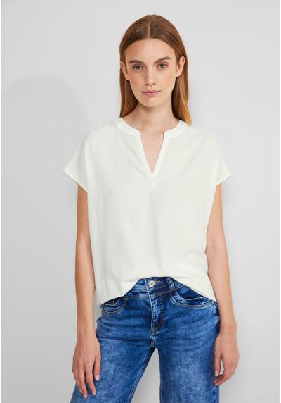 Блузка с короткими рукавами, блузка-рубашка из чистой вискозы.