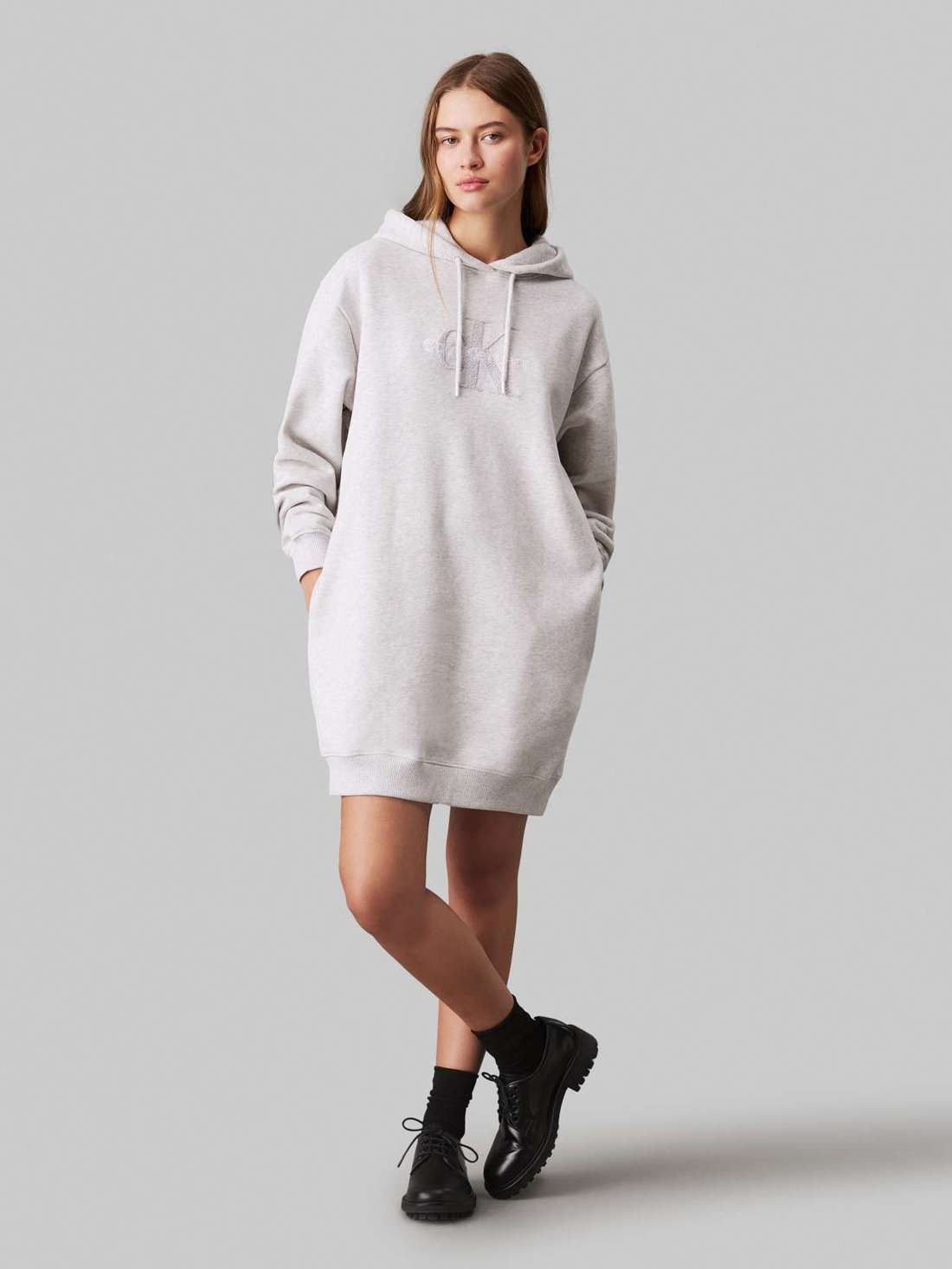 Платье-свитшот с вышивкой логотипа CHENILLE MONOLOGO HOODIE DRESS