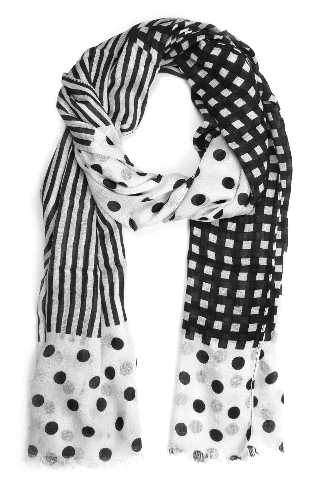 Модный шарф в дизайнерском миксе с точками Daline