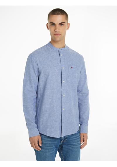 Рубашка с длинными рукавами в пестрый вид TJM REG MAO LINEN BLEND SHIRT
