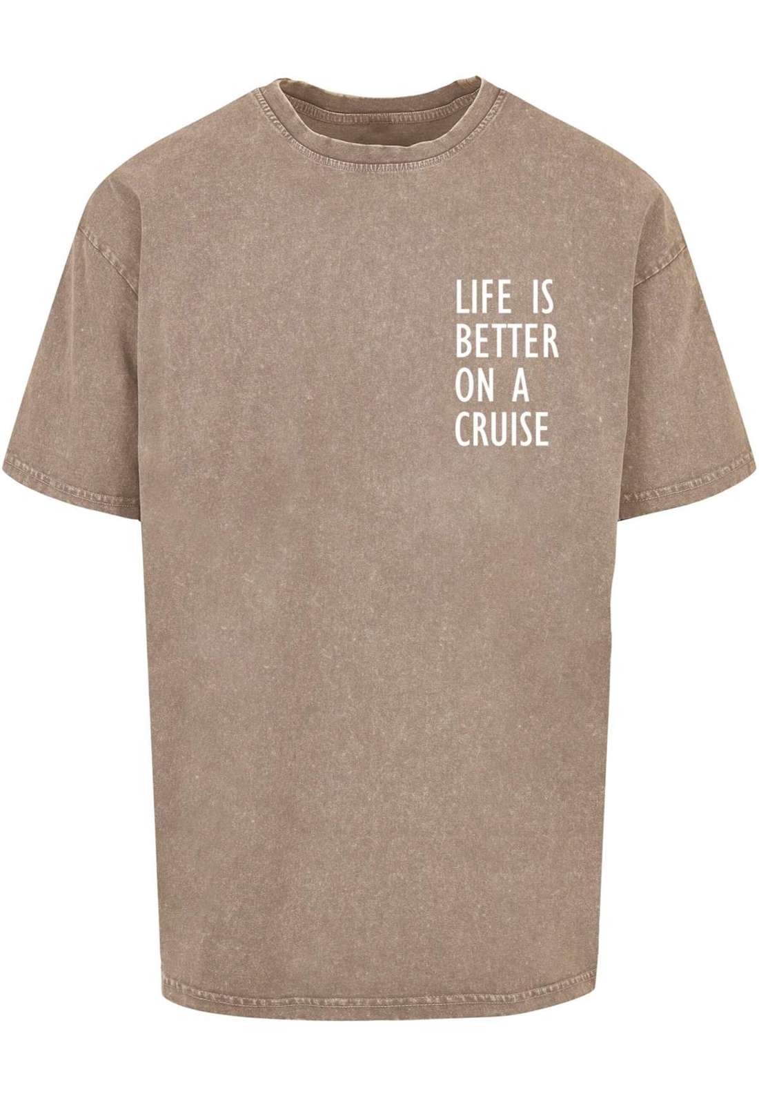футболка Herren Life Is Better Acid Washed Heavy Oversized Tee