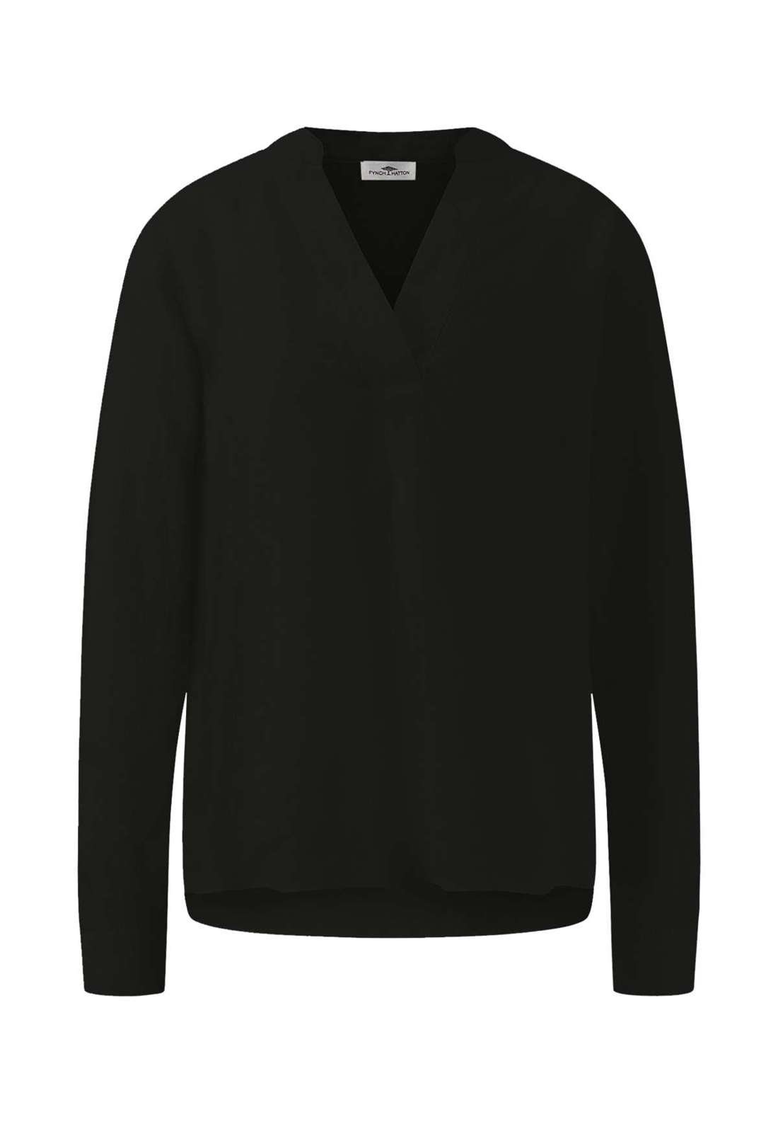 Блузка с длинными рукавами и V-образным вырезом