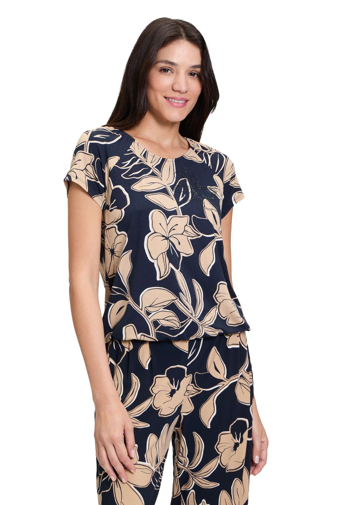 Рубашка с коротким рукавом Printshirt mit Gummizug