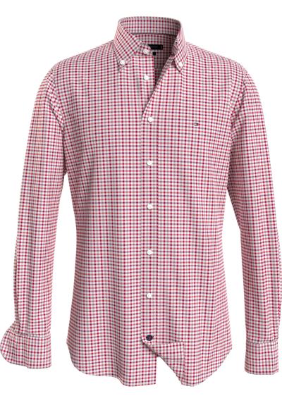 Рубашка с длинными рукавами и тонким флажком на груди. CL W-OXFORD CHECK RF SHIRT