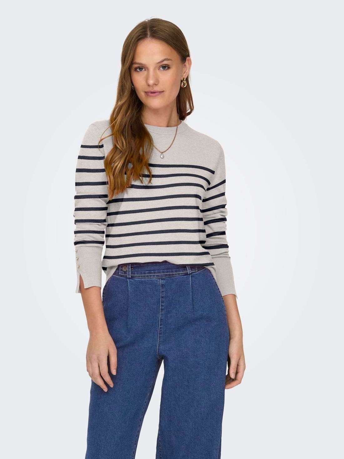 Свитер с круглым вырезом MALOU L/S ON BUTTON PULLOVER KNT NOOS