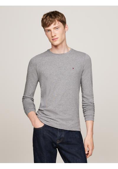 Полосатая рубашка с круглым вырезом STRETCH SLIM FIT LONG SLEEVE TEE