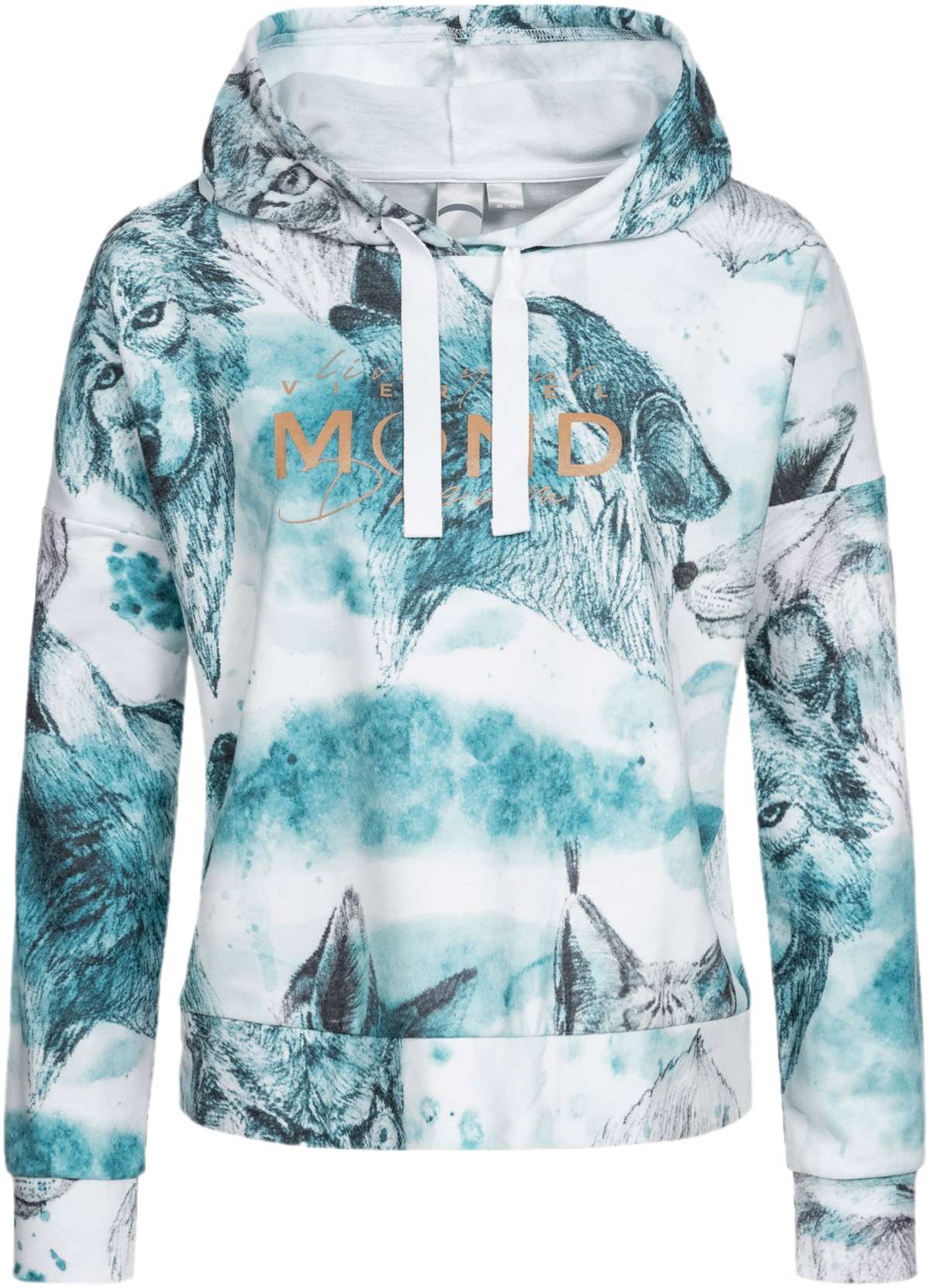 Толстовка с капюшоном и контрастными деталями SWEAT GILFORD AOP WOMEN
