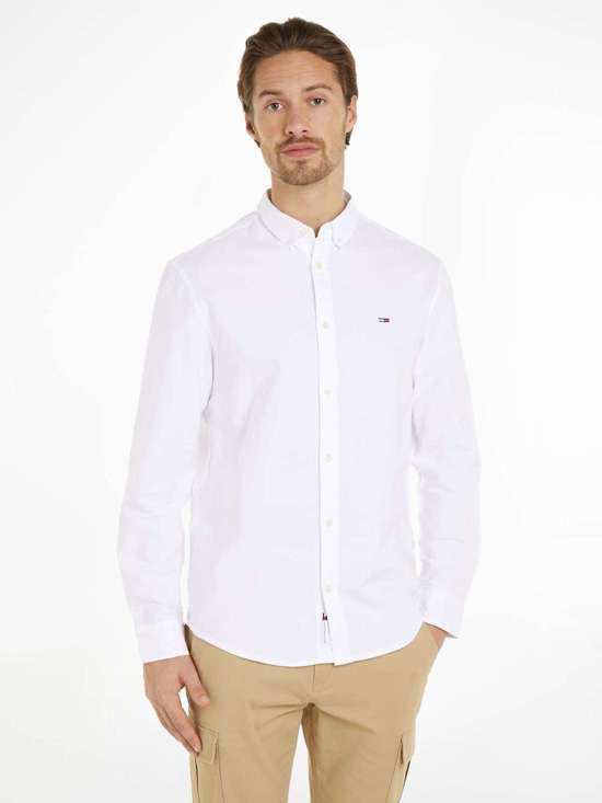 Рубашка с длинными рукавами и тисненым логотипом TJM ENTRY REG OXFORD SHIRT