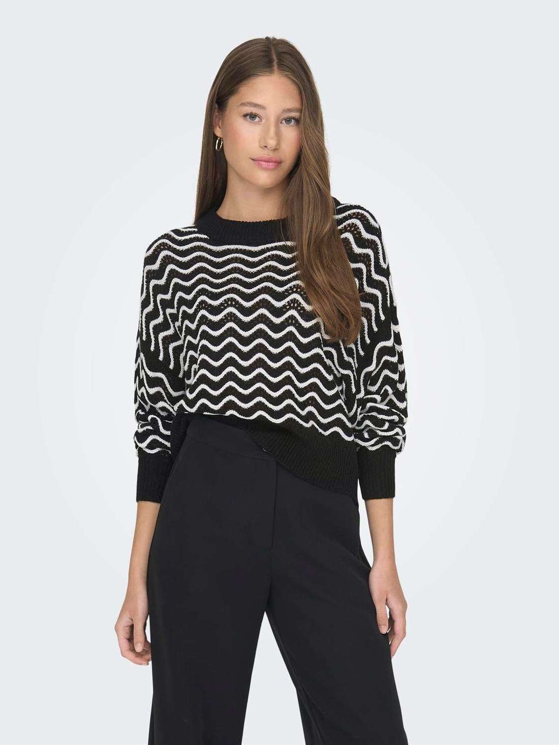 Свитер с круглым вырезом RITA L/S SHORT STRUC PULL KNT NOOS