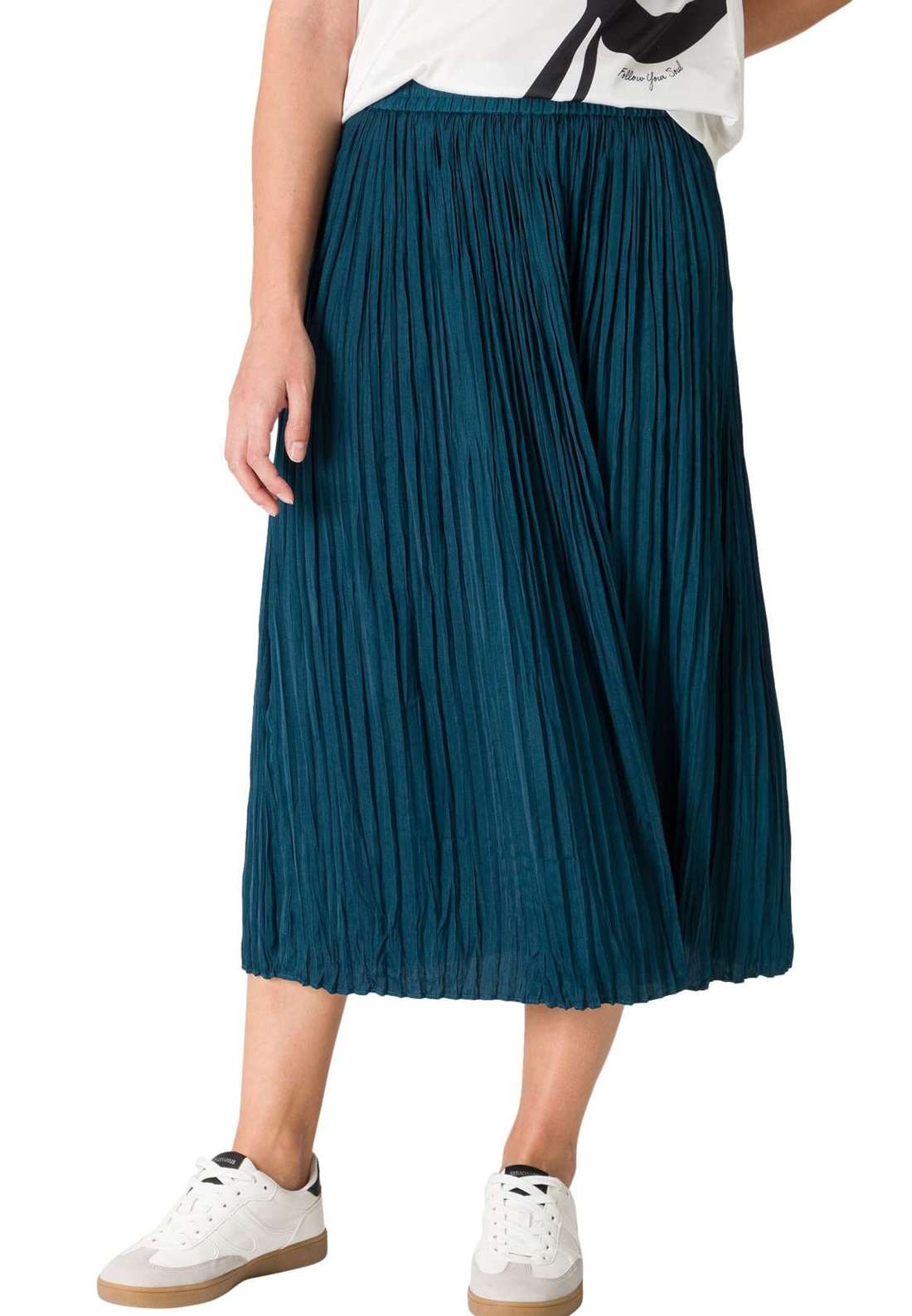 юбка-миди zero Satinrock mit Falten