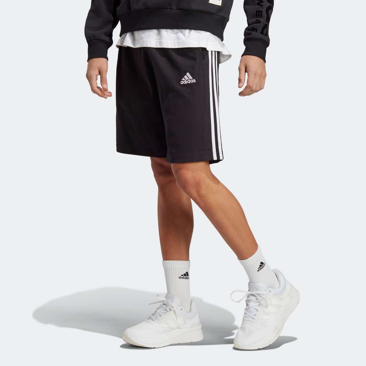 шорты ESSENTIALS SINGLE JERSEY 3-STREIFEN