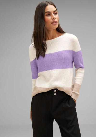 Вязаный свитер с блочными полосками