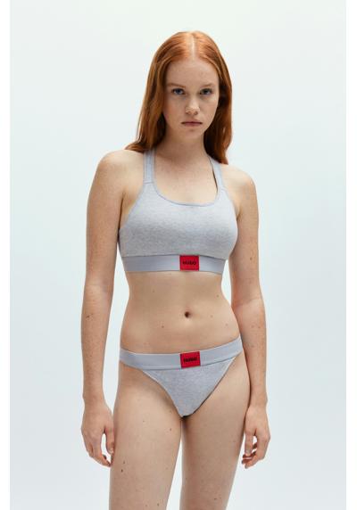 Бюстгальтер-бралетт с вышитым логотипом HUGO BOSS BRALETTE PAD.RED LAB