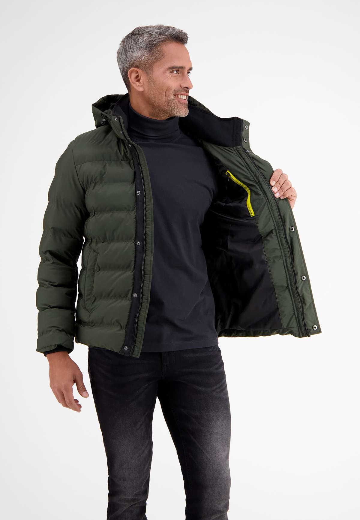 Блуза LERROS Steppblouson mit Kapuze
