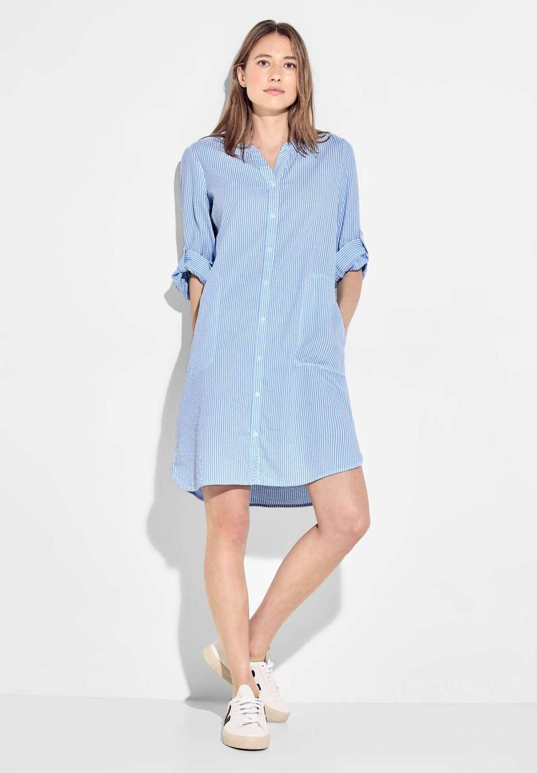 Платье-блузка с планкой на пуговицах