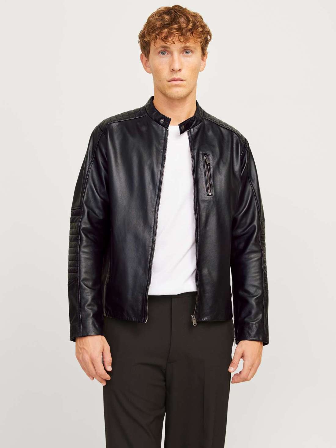 Кожаная куртка JJELIAM LAMB LEATHER JACKET NOOS