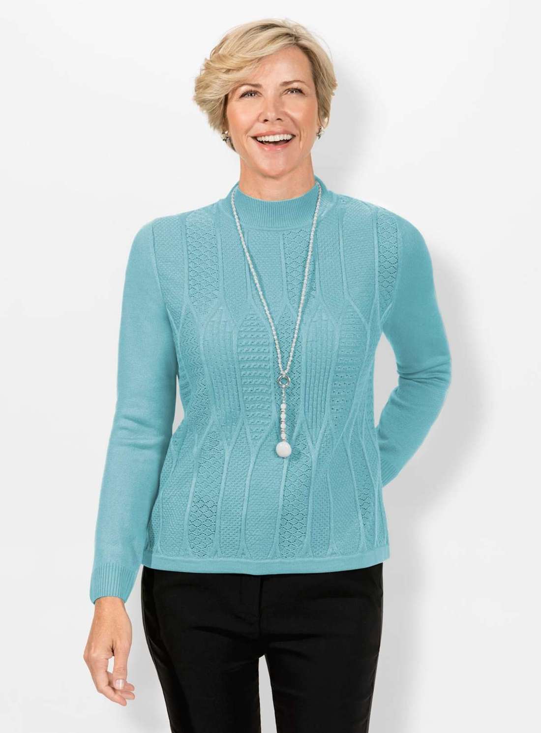 Свитер с воротником-стойкой Pullover