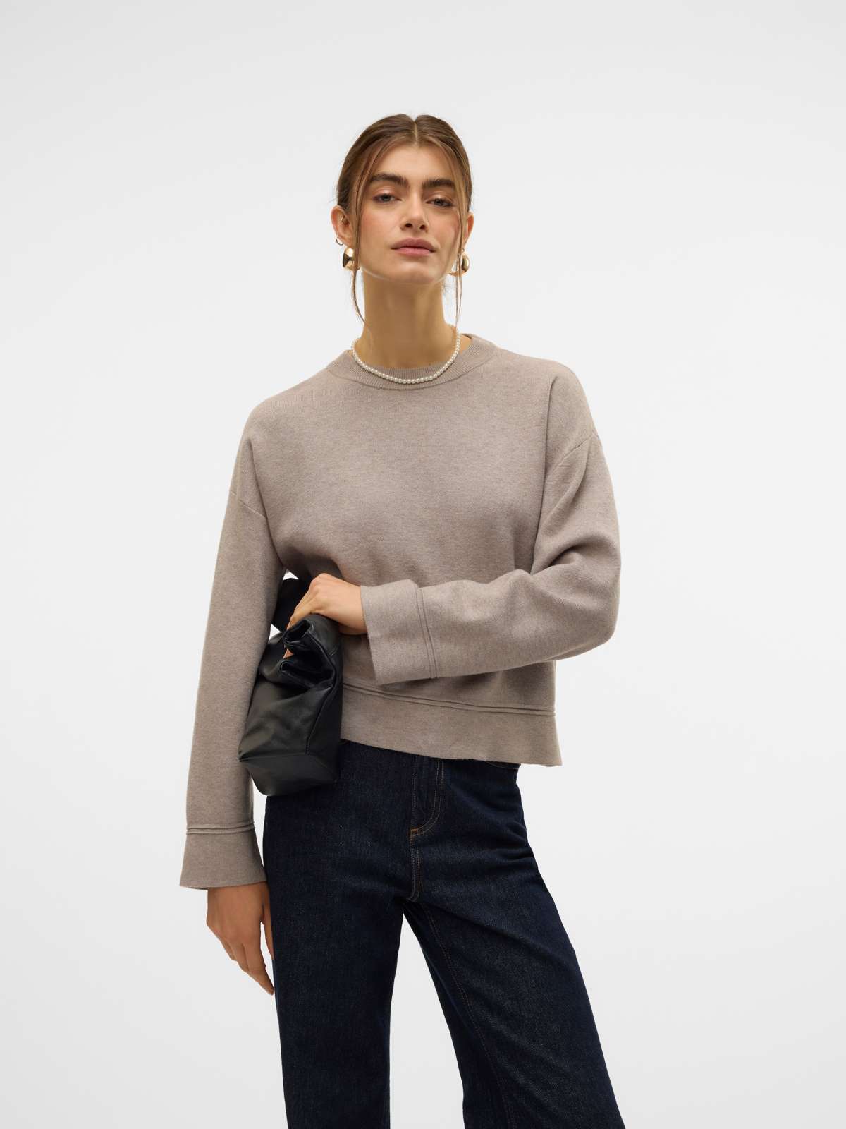 Свитер с круглым вырезом VMGOLD PIPING LS O-NECK PULLOVER GA