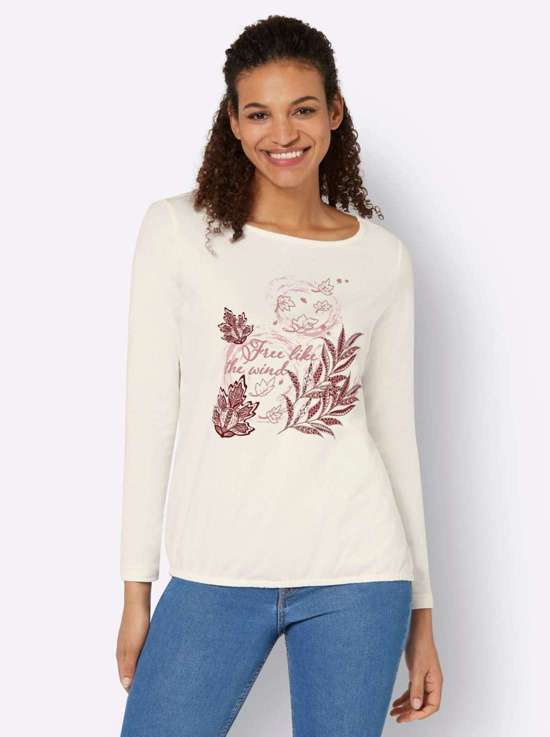 Рубашка с длинным рукавом Druck-Shirt