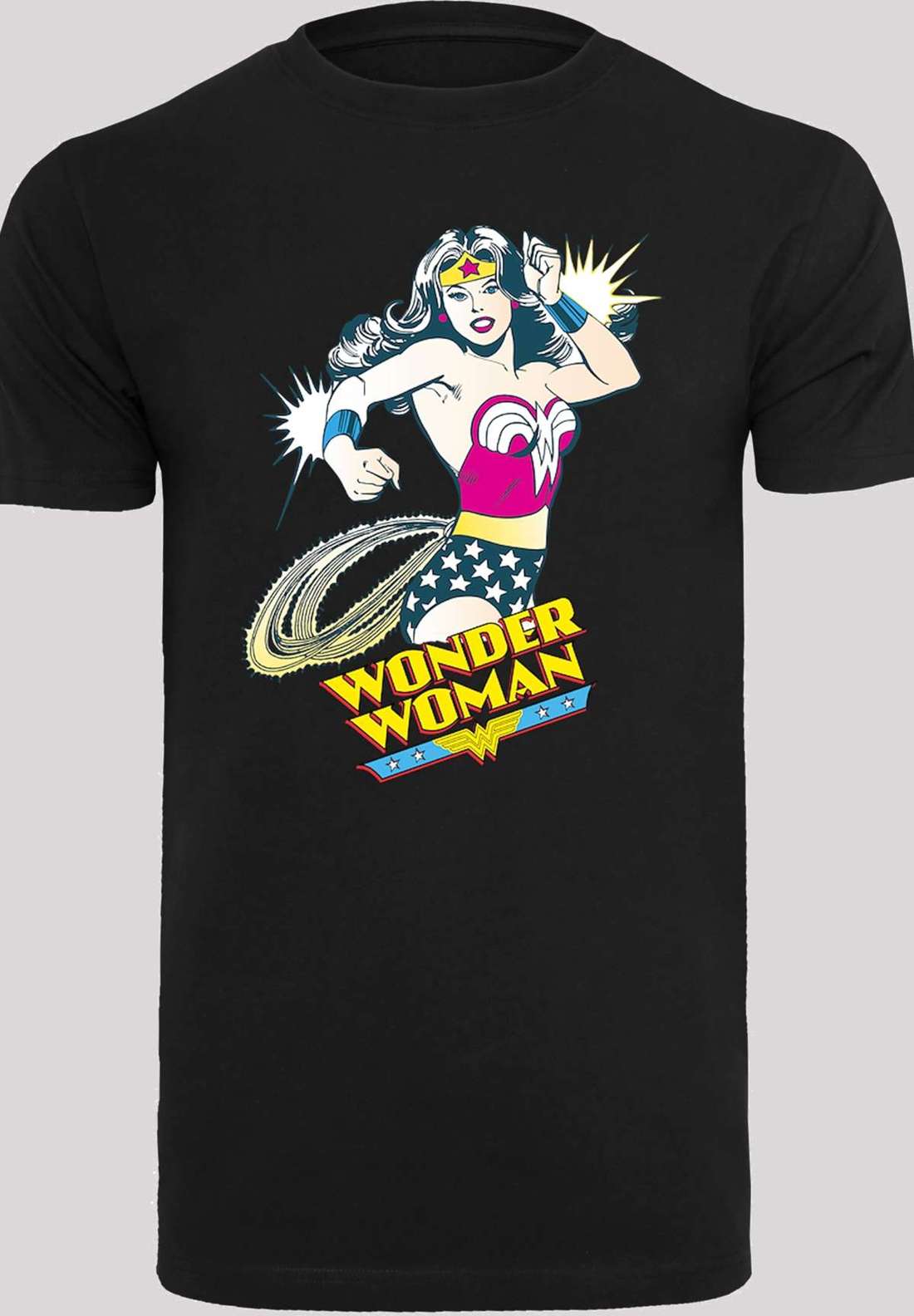 Рубашка с коротким рукавом Herren Wonder Woman Lasso -BLK with T-Shirt Round Neck