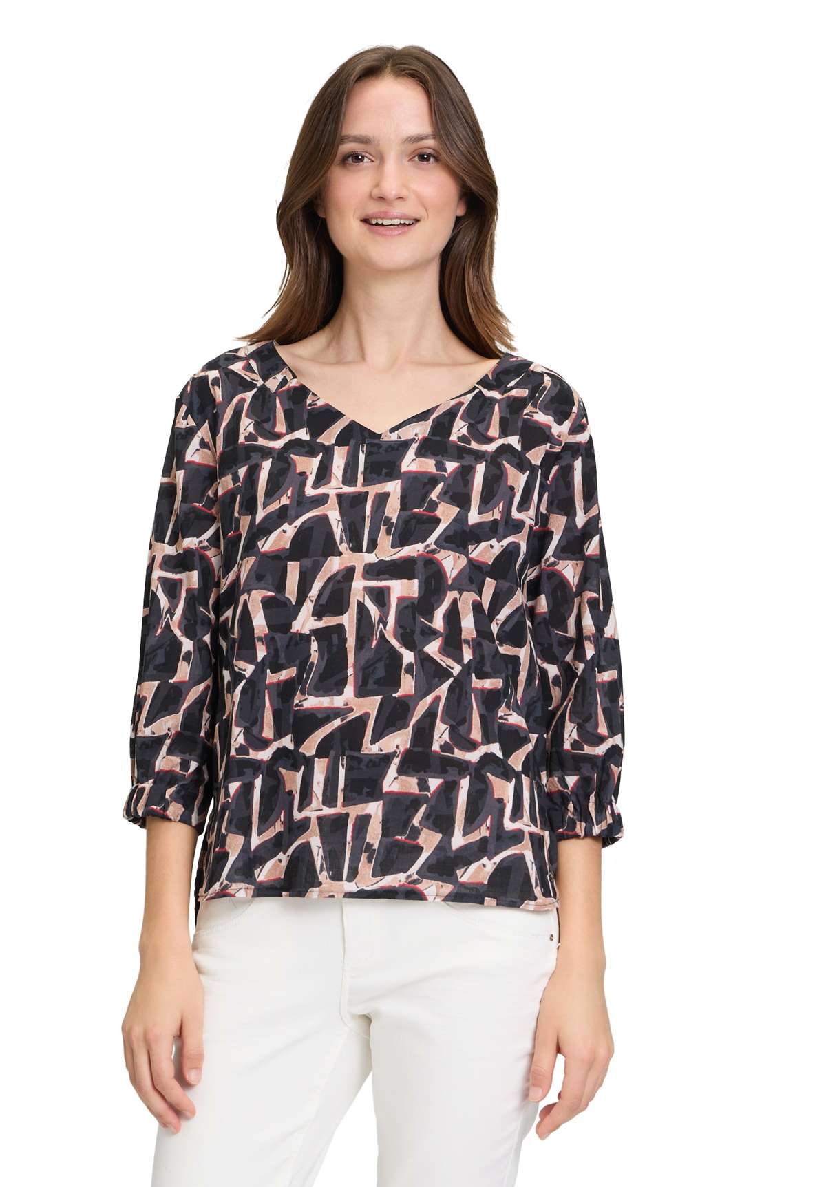 Блузка без шнуровки Betty & Co Schlupfbluse mit Print